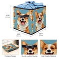 thumbnail image 3 of Corgi Foldable Toy Box with Handle Storage Bin, 10.8"x10.5"x10.6", Large Capacity, 3 of 6