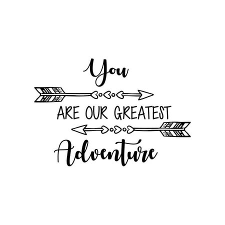 Lilac Nursery Decor You Are Our Greatest Adventure Quote Wall Decal Nursery Kids Decor Arrow Decal F8 (black) ()