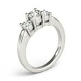 thumbnail image 3 of 14k White Gold Timeless 3 Stone Round Diamond Engmt Ring 1 cttw Size 4, 3 of 4