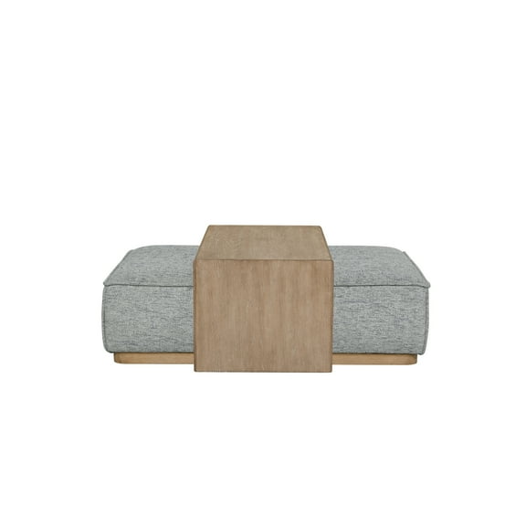 Miekor Furniture Ottoman & Tray Table - Gray 16608