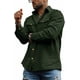 thumbnail image 2 of Camisa de pana para hombre, camisa informal de manga larga, chaqueta de hombre, camisa de corte regular con botones y bolsillo con solapa, 2 of 5
