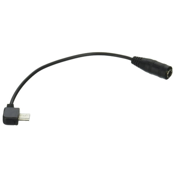 halfgeleider verhouding Afhankelijkheid 6 inch Micro-B USB Male Angled to 3.5mm Female Stereo Audio Adapter, Black  - Walmart.com