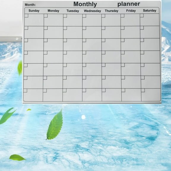 JJBNSH Smart Magnet Dry Wipe Whiteboard Calendar Wall Sticker With Built In Glue Self Discipline Check In Schedule Management Chart Versatile Clearance