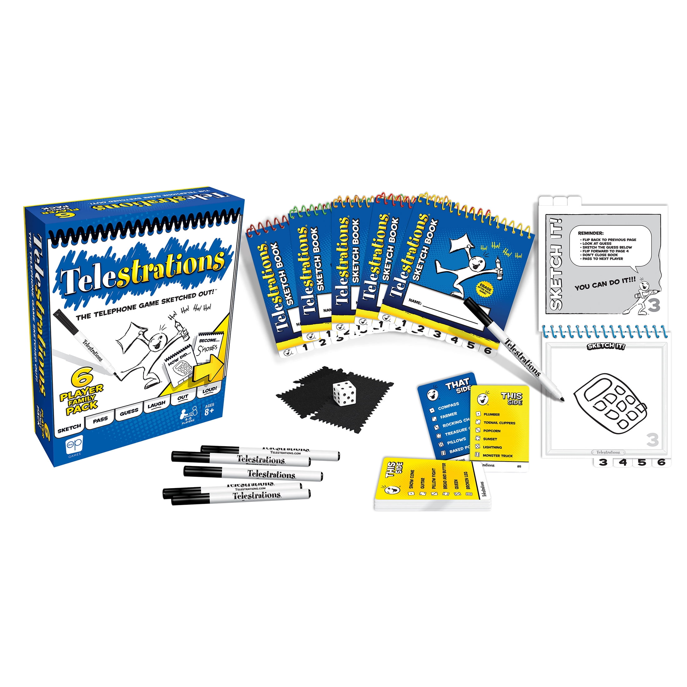Telestrations 6-Player Family Party Game, by USAopoly
