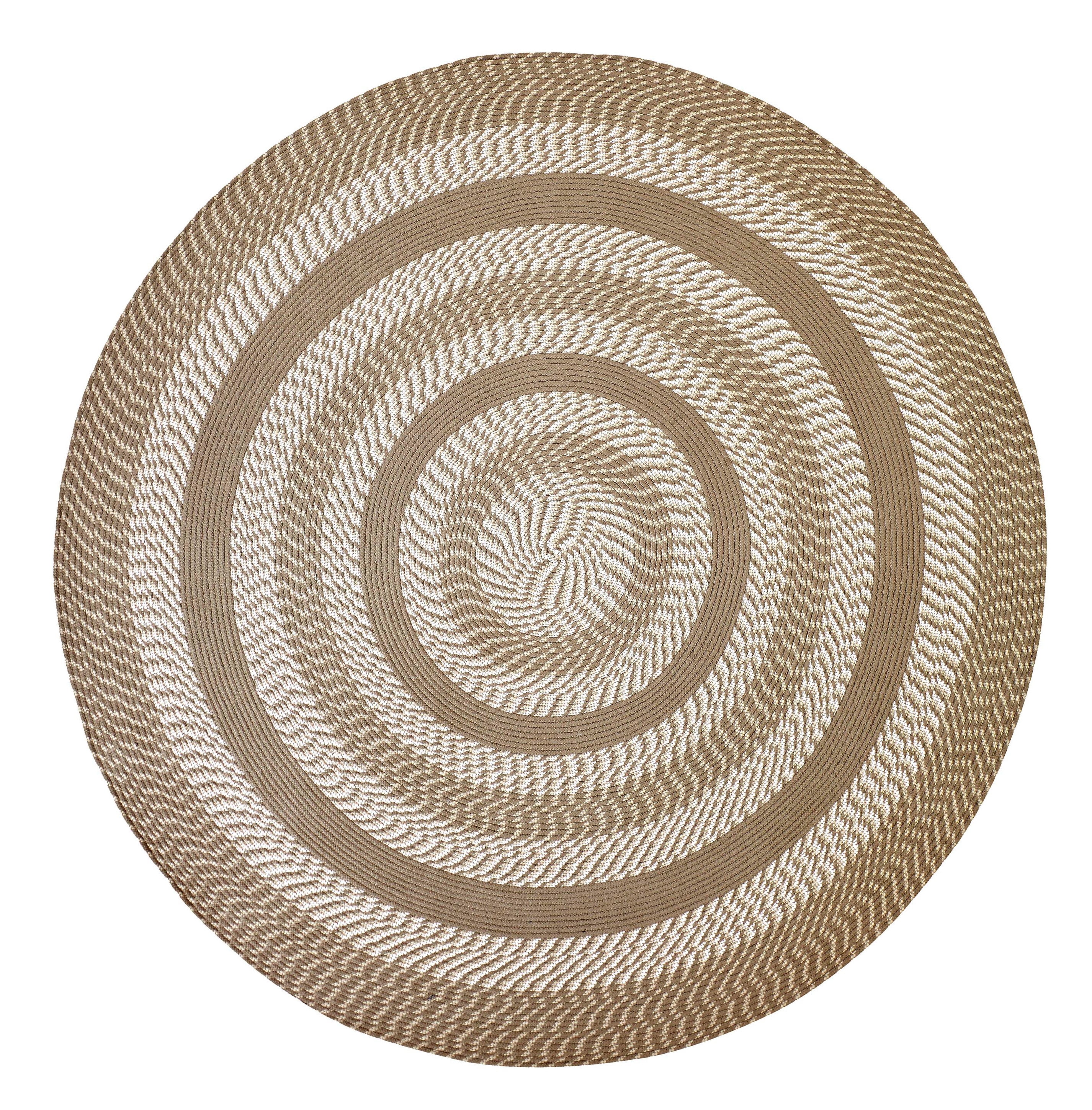 Better Trends Newport Braided Rug 20" X 48" X 48" Tan Striped