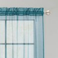 thumbnail image 3 of 2 Pcs Sheer Tier Curtains Linen Textured Semi Sheer Drapes Kitchen Café Rod Pocket Voile Curtain, 3 of 7