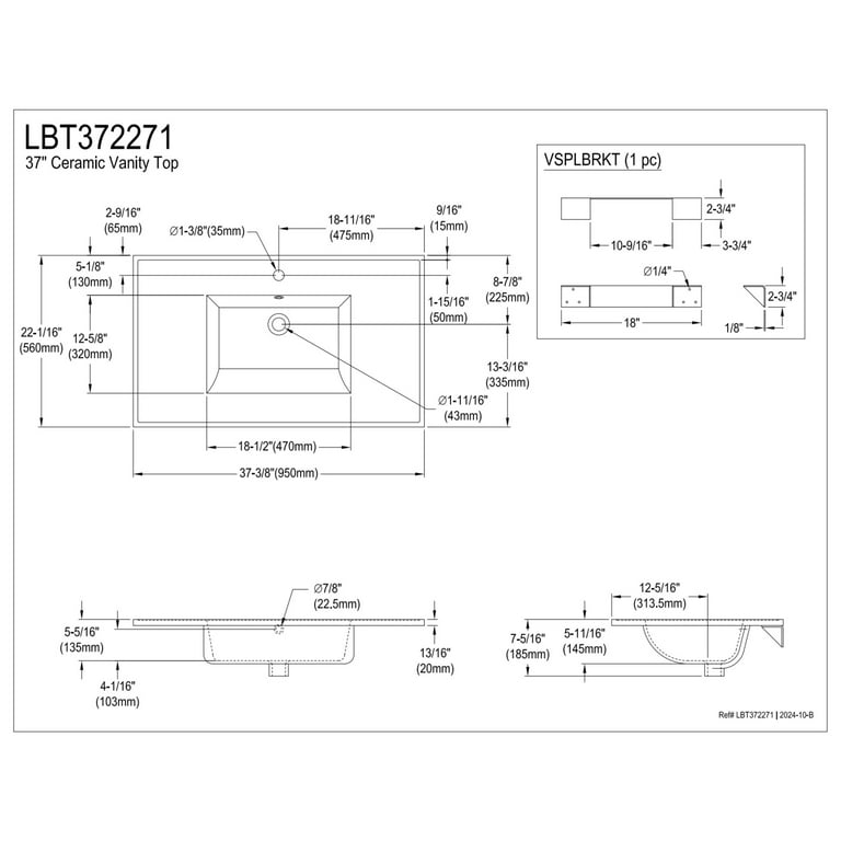 Fauceture LBT372271 Continental 37