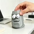 thumbnail image 2 of Funny Moai Desk Decor, 3.16 Inch Popping Eyes Stress Relief Statue, Novelty Office Gadget for Adults, Anxiety Relief Sculpture for Home and Workspace, 2 of 7