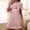Pink, variant on Sakmal Oversized Nightgowns Women Lightweight Breathable Black Pajama Dress Short Sleeve Short Love Print Crew Neck Nightgowns S-2XL