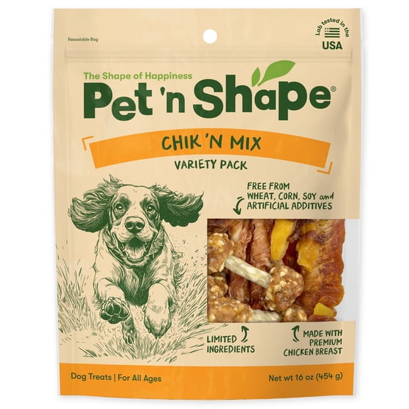 Pet ‘n Shape - Chik ‘n Mix Variety Pack – Natural Chicken Puppy Treat Mix, Dog Rewards and Snacks – 16 Ounces