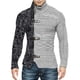 thumbnail image 2 of Suéter de punto con cuello alto y cremallera de manga larga con combinación de colores de Europa y América para hombre de otoño e invierno, 2 of 6