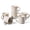 Cappuccino White, variant on Vesteel Ceramic Coffee Mug Set of 6, 12 Ounce Porcelain Stoneware Mug with Handles, Catering Coffee Cups for Coffee, Tea, Hot Cocoa, Milk, Microwave and Dishwasher Safe, Speckled White