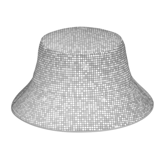 Balery Silver Mosaic Sun Hats for Men Women Bucket Hat UPF 50  Buckey Hat Boonie Hat Foldable UV Protection Hiking Beach Fishing Summer