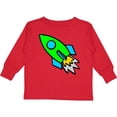 thumbnail image 3 of Inktastic Cute Green Rocket Boys or Girls Long Sleeve Toddler T-Shirt, 3 of 5