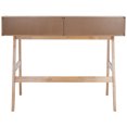 thumbnail image 6 of SAFAVIEH Wrigley Solid Writing Desk w/ 2 Shelves, Natural, 6 of 11