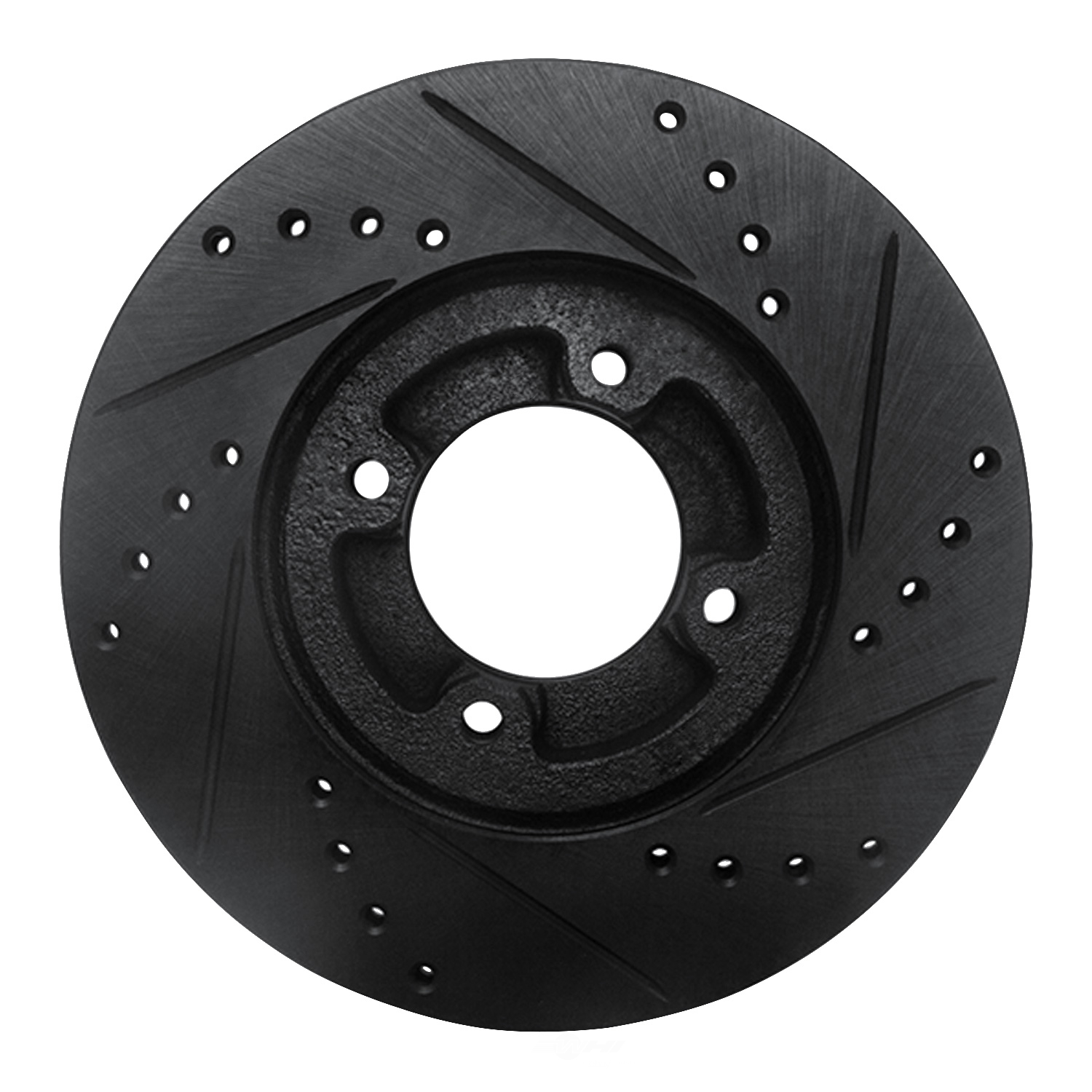 Dynamic Friction Company 633-76103L DFC Brake Rotor - Drilled And Slotted - Black