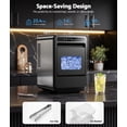 thumbnail image 6 of Flamemore Clear Countertop Ice Maker, 8 Crystal Clear 1.2" Large Craft Ice Cubes in 20 Mins, Portable Ice Machine with Self-Cleaning for Home Bar, Whiskey & Cocktails, 6 of 10