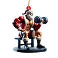 thumbnail image 2 of Muscle Santa Ornament under $5! Yannianjz Fitness Muscle Santa Christmas Ornament, Acrylic Hanging Decor for Tree, Funny Workout Santa Claus, Holiday Party Decorations, 2 of 9