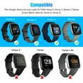 thumbnail image 2 of HLONK Charger Dock Fit for Fitbit Versa 4  Fitbit Sense 2   Replacement Charger Stand  Fast Charging 3.3ft USB Cable Station Base Compatible with Versa 4 3  Sense/2 Smart Watch, 2 of 9