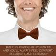 thumbnail image 5 of Classic Pre-Tied Soft Crape Bow Tie for Wedding Formal Events Solid Tuxedo, by Bow Tie House (Medium, Rust), 5 of 5
