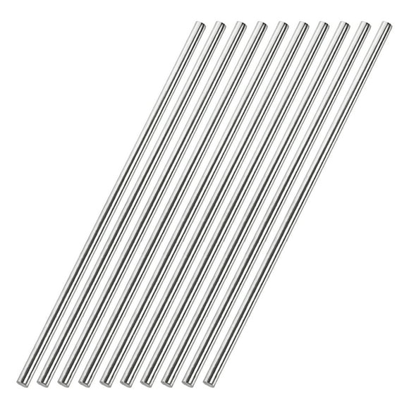 Uxcell 11.81 x 0.2" 304 Stainless Steel Solid Round Rod for DIY Craft 10Pcs