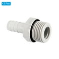 thumbnail image 3 of Uxcell Hose Barb Fitting 11mm Barbed G1/2 Male Thread, 2 Pack Pipe Connector, Grey, 3 of 6