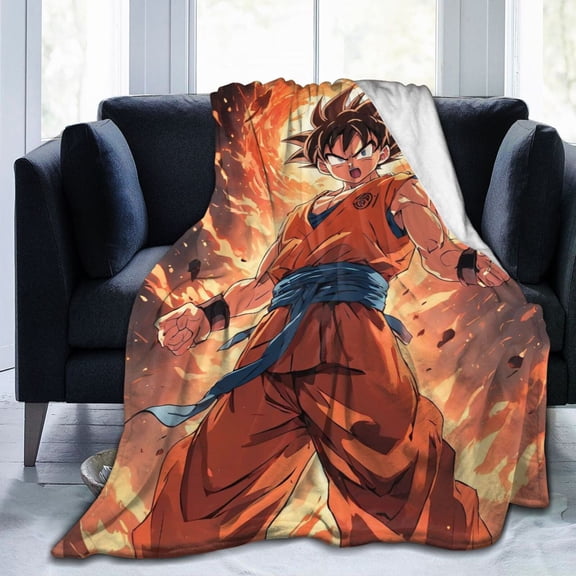 Drag_On Ball Z Blanket Ultra-Soft Throw Blanket For Couch Bed Sofa, Lightweight Warm Bedding Blanket Fleece Bedding 80"X60"