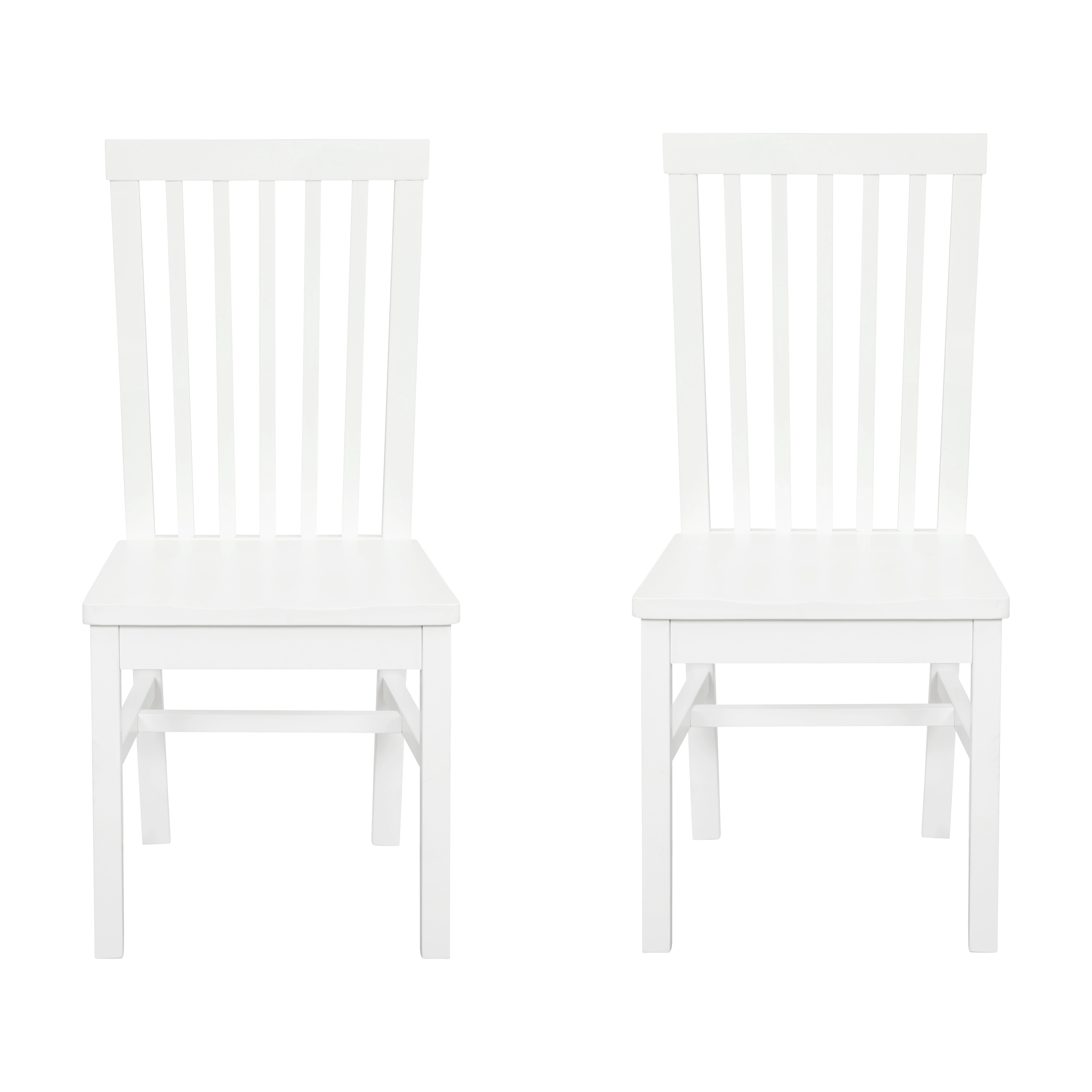 Linon Percival Indoor Wood Dining Side Chair, Set of 2, White
