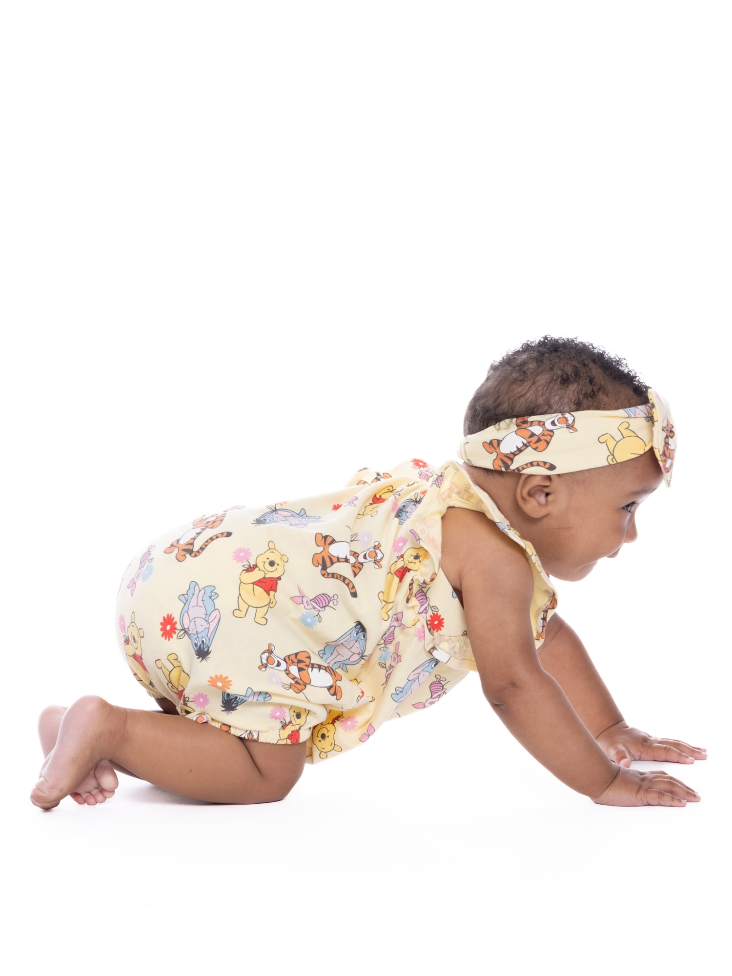 Winnie the Pooh Baby Girls Romper Set, 2-Pack, Sizes 0-24 Months