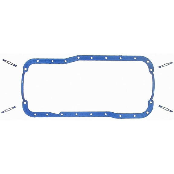 Fel-Pro OS34508R Oil Pan Gasket - 1 Piece - Steel Core Silicone Rubber - Kit Fits select: 1988-1996 FORD F150, 1986-1995 FORD MUSTANG