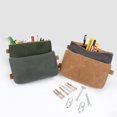 thumbnail image 3 of Waterproof Waxed Canvas Storage Organizer Screwdriver Tool Bag Multifunction Case Metal Parts Pouch Cyan S, 3 of 6