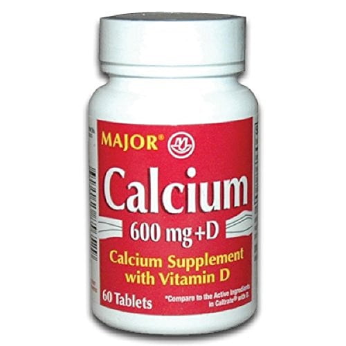 Calcium with Vitamin D Tablets, 600mg-200u, 60ct (2 Pack)