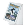 thumbnail image 1 of Dana Point, California, Day Surfer with Inset (100% Cotton Tea Towel, Decorative Hand Towel, Kitchen and Home), 1 of 3