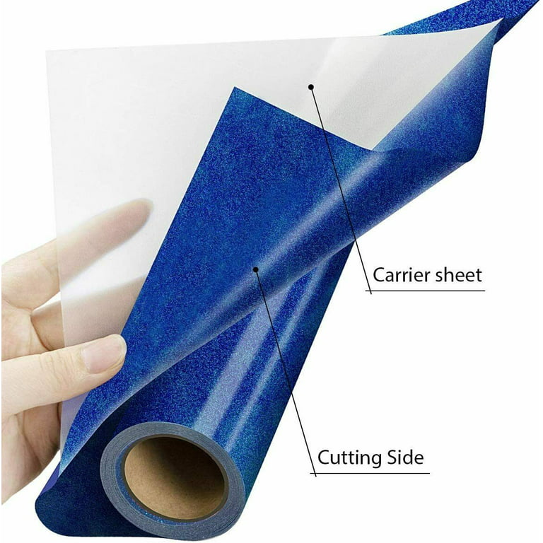 HTVRONT 10 x 10FT Glitter Royal Blue Heat Transfer Vinyl Iron on T-shirt  HTV Vinyl for Cricut & All Cutter Machine 