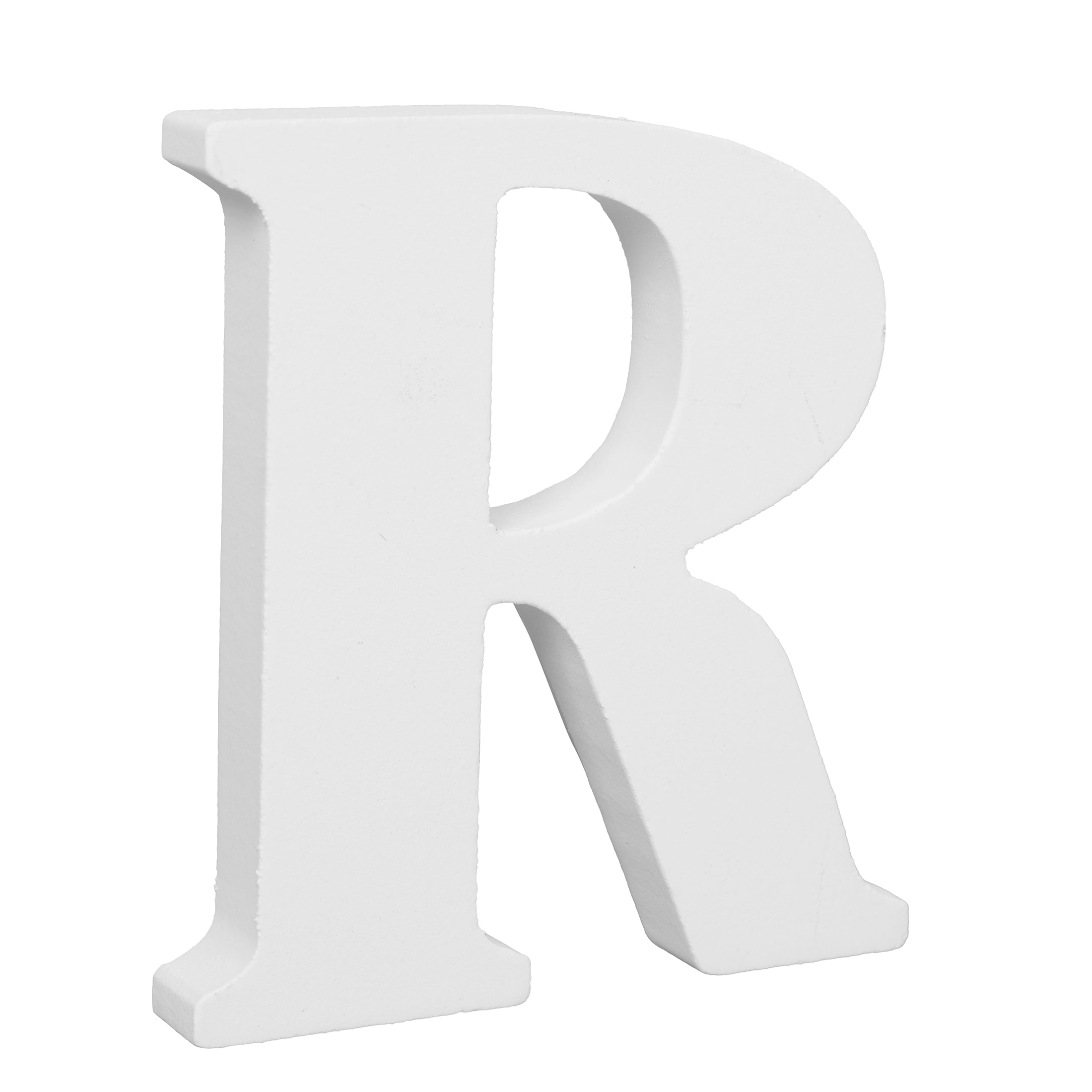 (6 pack) Cousin DIY 3" White Wood Letter R