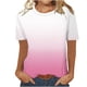 thumbnail image 1 of Tops Florales para las Mujeres Impreso Suéter Cuello Redondo Manga Corta, Ligero Y Casual Tops Cortos para las Mujeres, 1 of 8