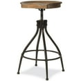 thumbnail image 1 of Bowery Hill Tabouret de Bar Réglable en Bois Pivotant Sans Dossier en Noyer Vieilli, 1 of 12