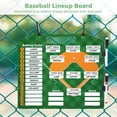 thumbnail image 3 of Tablero magnético de alineación de béisbol, tablero de alineación de entrenadores de béisbol de doble cara de 12,6 x 11 pulgadas con 30 tiras magnéticas en blanco y 2 bolígrafos, tablero de estrategia, 3 of 8