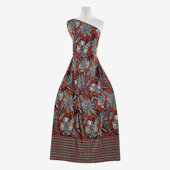 Zelouf Zs1607C Print La Coste  , Sewing, DIY, Crafts Fabric by the Yard, 895 Rust/gold, 3 Yard