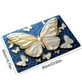 thumbnail image 3 of Butterfly Themed Non-Slip Rug, 23.6"x15.7" Multicolor 3D Printed Doormat, Winter Foyer Entryway Bathroom Mat, Polyester Decorative Floor Mat for Home Office Shop, Easy Clean Waterproof Mat, 3 of 6