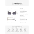 thumbnail image 2 of Lunettes de Soleil Rétro pour Hommes et Femmes, Boîte, Célébrité d'Internet, Diffusion en Direct (Couleur : F, Taille : Moyen), 2 of 4
