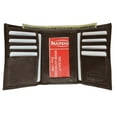 thumbnail image 3 of Mens Genuine Leather Trifold Wallet 8 Credit Card Slots ID Window 1155 (C) Brown, 3 of 6