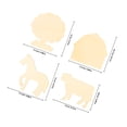 thumbnail image 2 of ETHZZLE Unfinished Wooden Farm Animals for Crafts Beige 45Pcs Diy Embellishments, 2 of 7