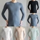 thumbnail image 4 of Mens See-Through Mesh Ice Silk T-Shirt Long Sleeve Undershirt Fitness Muscle Top, 4 of 8