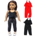 thumbnail image 2 of Combinaison pour Poupée Cœur Mode Chiffon Vêtements pour Bébé Poupée Tenue de Poupée pour Poupée de 18 Po, 2 of 10