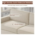 thumbnail image 6 of QEZEOM Modern Loveseat Sofa 86", Modular Couch 2 Seater Sofa for Small Apartment, Beige, 6 of 7