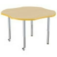 thumbnail image 6 of ECR4Kids 48in Clover Premium Thermo-Fused Adjustable Activity Table Maple/Yellow/Silver - Super Leg, 6 of 8
