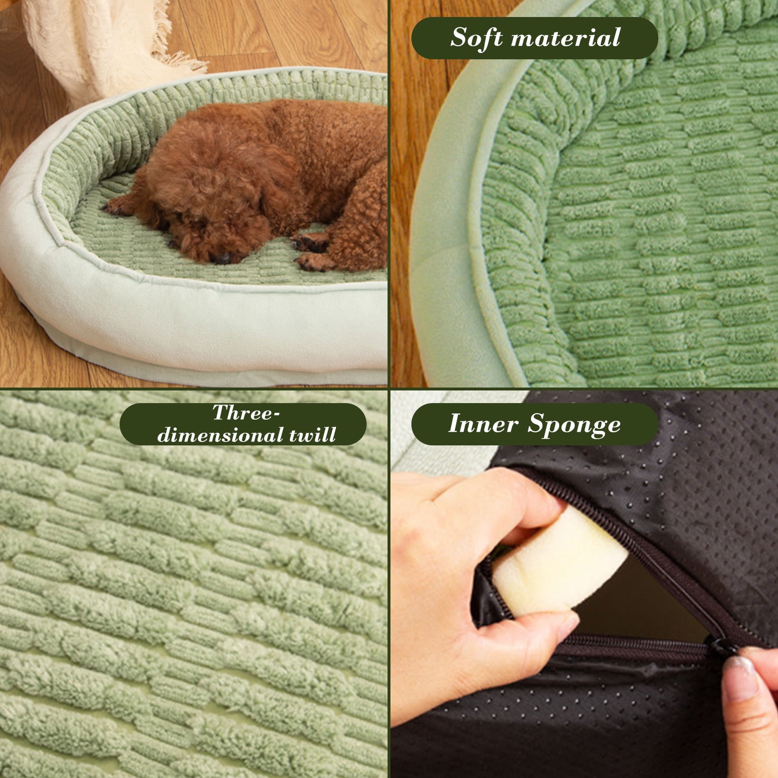 M Large Washable Non-Slip Striped Silk Pet Mat Indoor Dog Bed House Cushion For Cats All Seasons