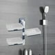 thumbnail image 4 of Porta jabón, 3 capas, autoadhesivo, montado en la pared, rotatorio, almacenamiento, baño, cocina, blanco, caja de jabón de tres capas, 4 of 8