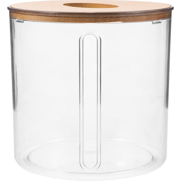 Dispensador de papel higiénico para el hogar, porta servilletas de sobremesa, contenedor redondo transparente para papel de seda